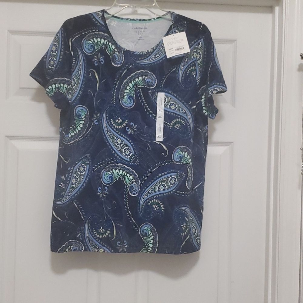Croft &Barrow multi color tee.
